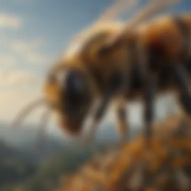 Understanding Bee Behavior Patterns A visual representation of bee behavior patterns, displaying their flight paths and nesting habits.