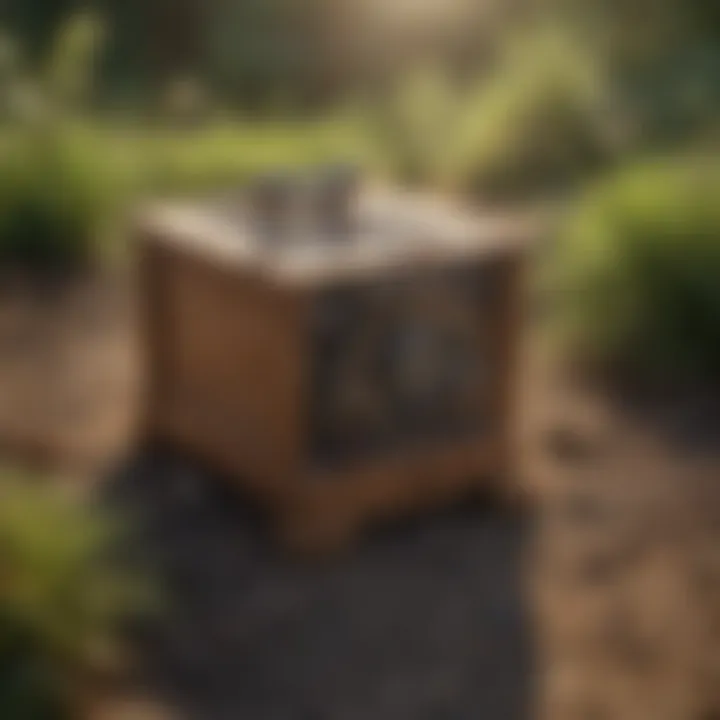 Detailed view of a woodchuck trap showcasing its design and mechanism.