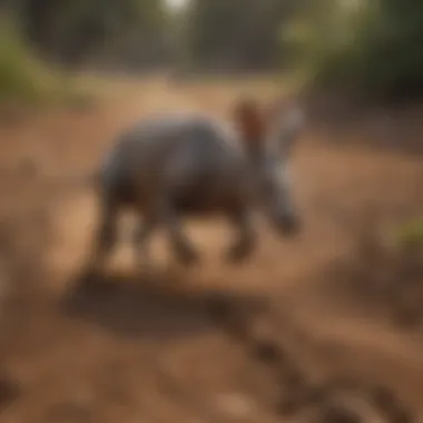 Tracing Aardvark Movements Aardvark tracks in the soil