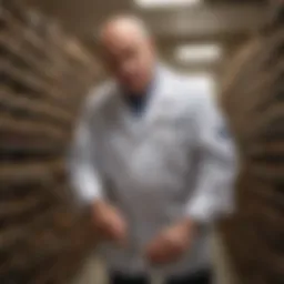 Academy Exterminators founder inspecting pest infestation