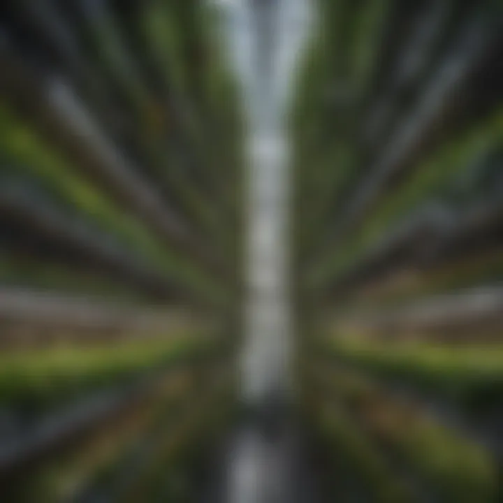 Vertical Farming Structure in Urban Agriturf Setup