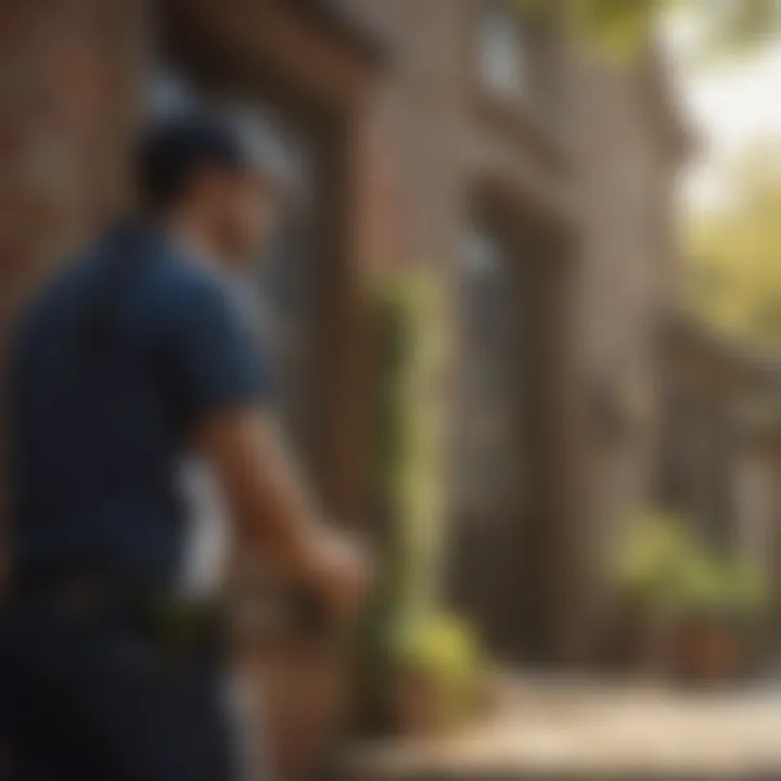 Ameriguard Pest Control service technician inspecting property