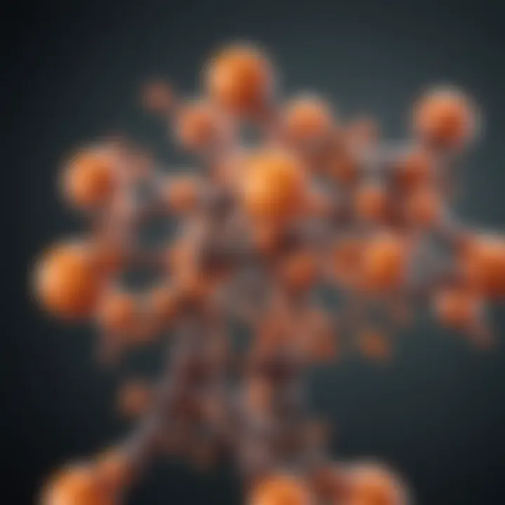 Chemical structure of fipronil displayed on a digital screen