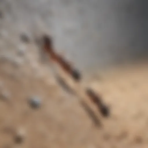 Ants Crawling on Exterior Wall Ants crawling on exterior wall