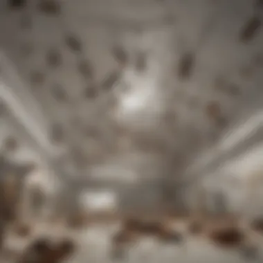 Ceiling Survival Tactics of Ants Ants navigating environmental challenges on the ceiling