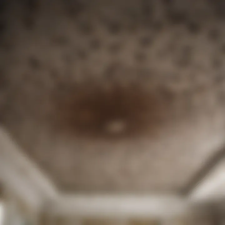 Ants crawling in intricate patterns on ceiling