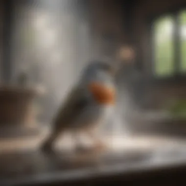 Contemporary Bird Fogger Showcase Artistic Bird Fogger Display in Modern Setting