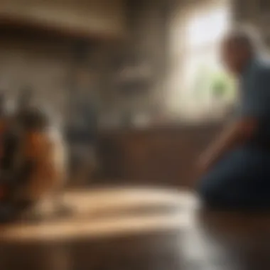 Arvada resident discussing pest control options with an exterminator