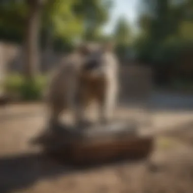 Humane Raccoon Trap A humane raccoon trap set in a residential area.