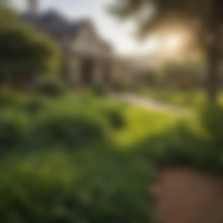 Lush green lawn after effective weed management