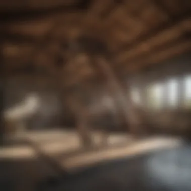 Attic work platform in modern attic space