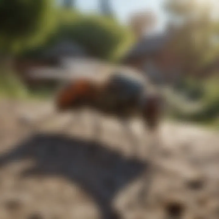 Effective Outdoor Fly Control Solution in Action Outdoor fly control spray being applied in a backyard