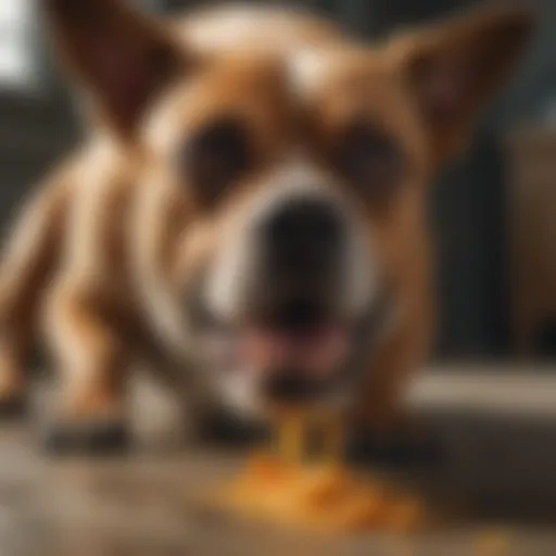 Illustration depicting a dog exhibiting destructive behavior