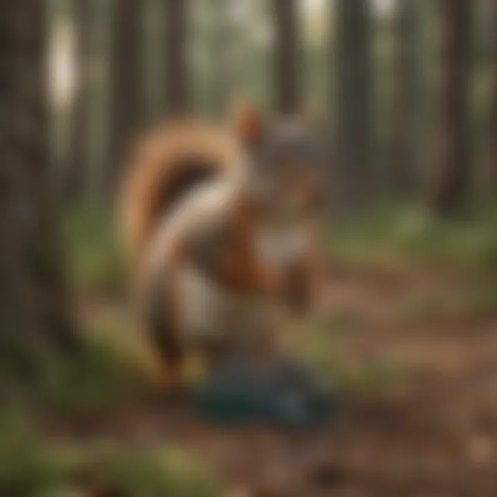 Strategic Bait Positioning Visual guide on bait placement for squirrel trapping