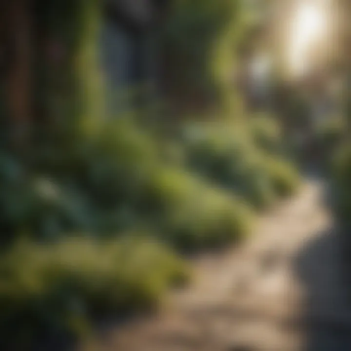 Natural mosquito repellent plants in a stylish outdoor setting