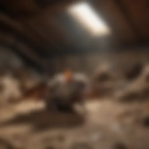 Illustration of bat behavior in an attic