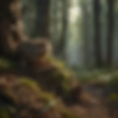 Natural Roosting Site Natural habitat for bats in a secluded forest setting