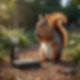 Battery-Powered Squirrel Repellent Device in Garden