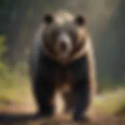 Bear sniffing deterrent spray