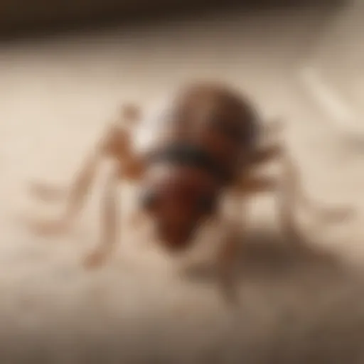 Illustration showing bed bug anatomy details