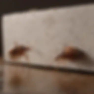 Professional exterminator eliminating bed bugs in box spring