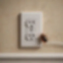 Bed bug hiding in electrical outlet
