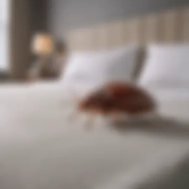 Bed bug infestation in a bedroom environment