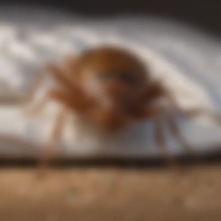 Illustration showing bed bug nesting habits