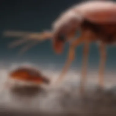 Feeding Behavior of Bed Bug Nymph Bed Bug Nymph Feeding on Blood Droplet