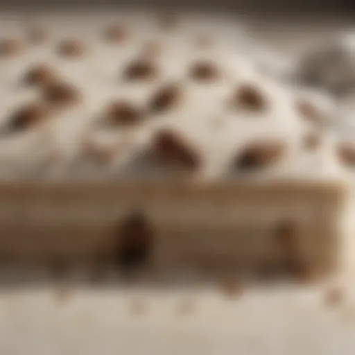 Box spring infested with bed bugs