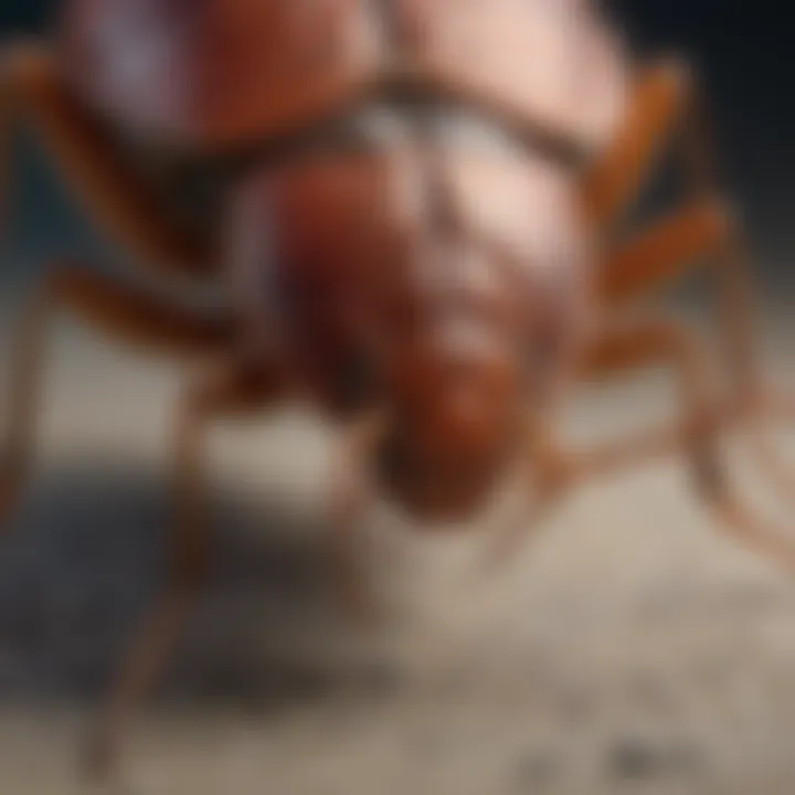 Bedbug anatomy under microscope