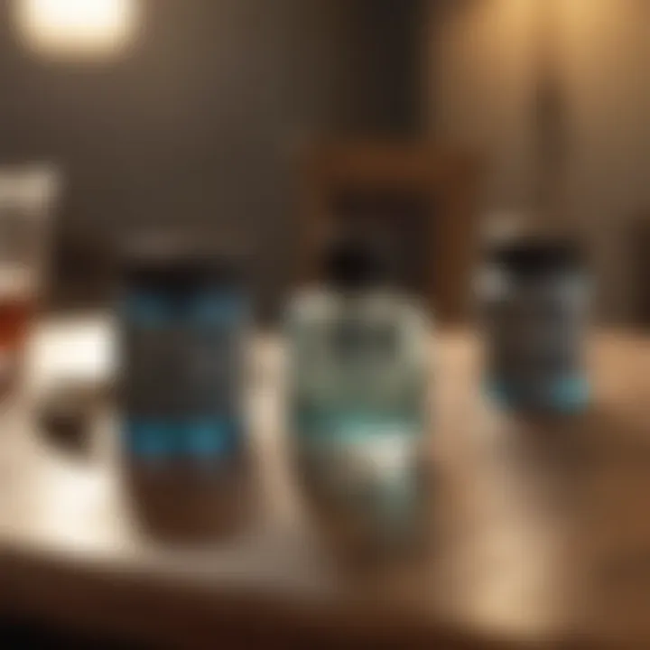 Commercial fly repellent products displayed on a table