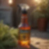 Organic flea repellent spray bottle