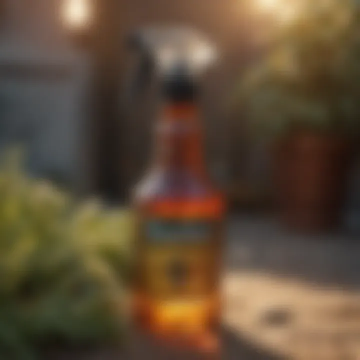 Organic flea repellent spray bottle