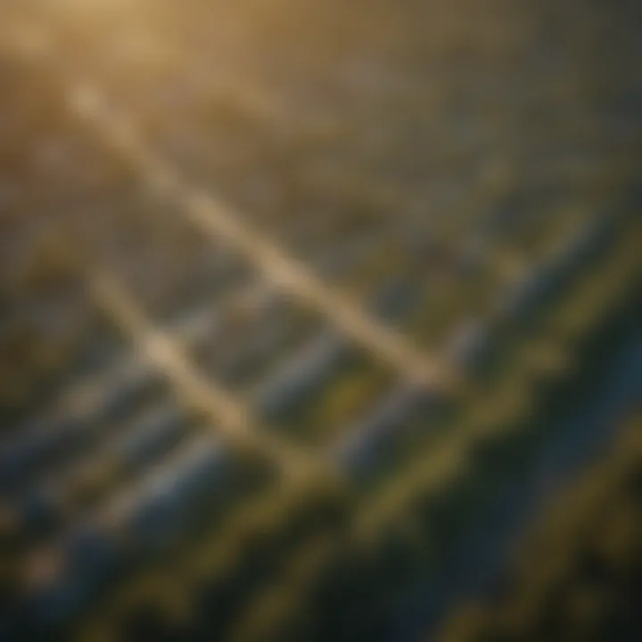 An aerial view of a community implementing environmental strategies against mosquitoes.