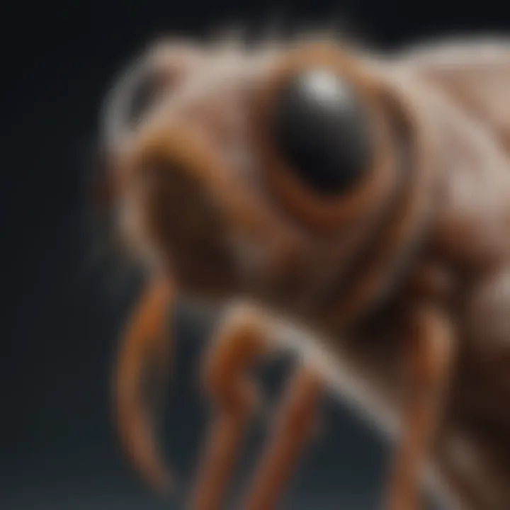 Comparative image showing before and after using flea spray