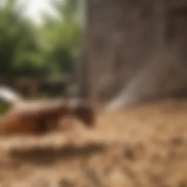 Termite spray fumigation process in action