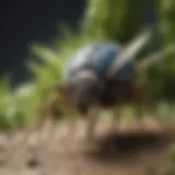 Illustration depicting biological control method in continental pest control