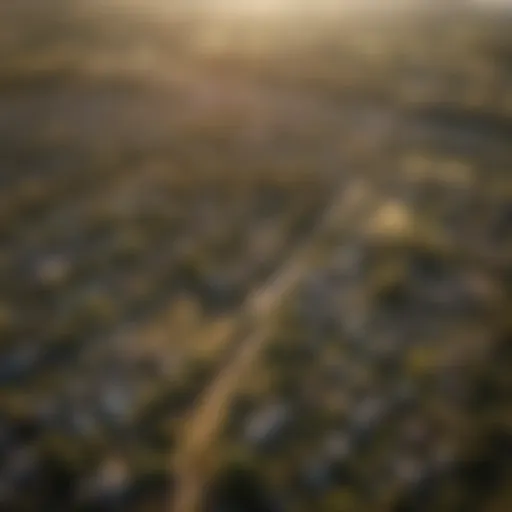 Bird's Eye View of Rural Landscape
