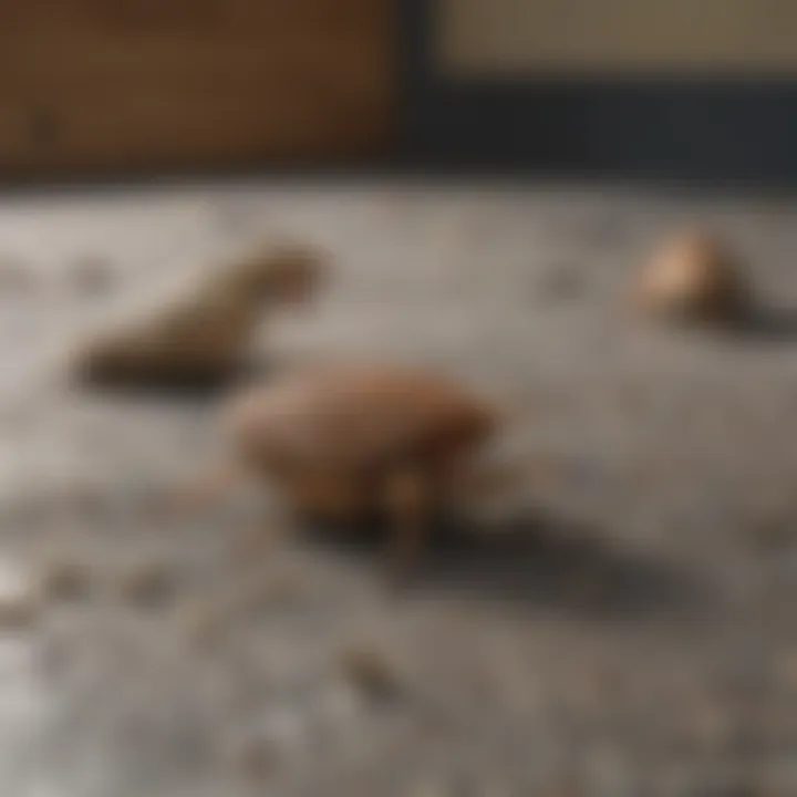 Signs of bird mite infestation on indoor surfaces