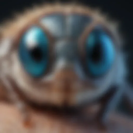 Magnified view of Blue Sky Pest under a microscope