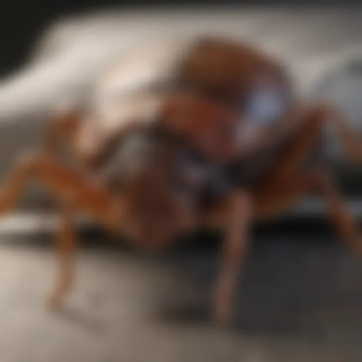 Chemical reaction of boric acid on bed bug exoskeleton