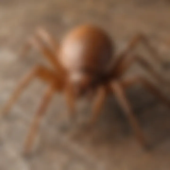 Identifying the Brown Recluse Spider: Key Markings Illustration showing the distinctive markings of a brown recluse spider