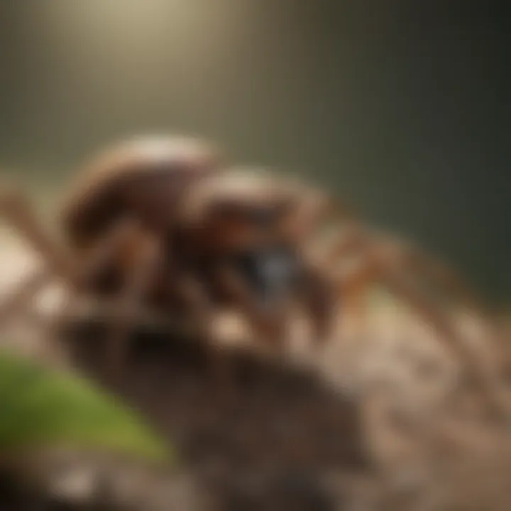 Predatory Instincts: Brown Widow's Hunting Behavior Brown Widow Spider Feeding on Prey