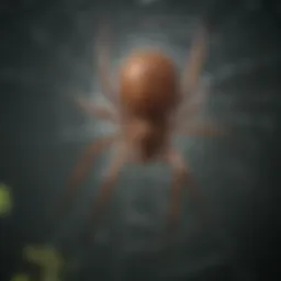 Brown Widow Spider in its Intricate Web