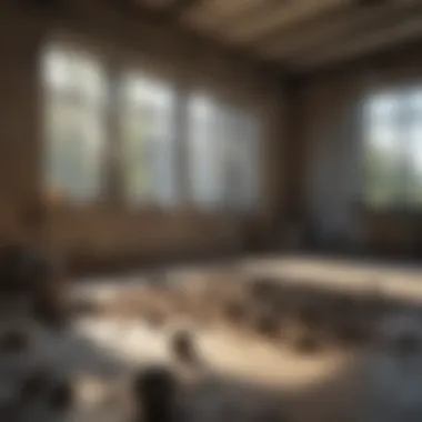 Residual Impact of Bug Bombs in Living Spaces Aerial view of bug bomb residue lingering in a room