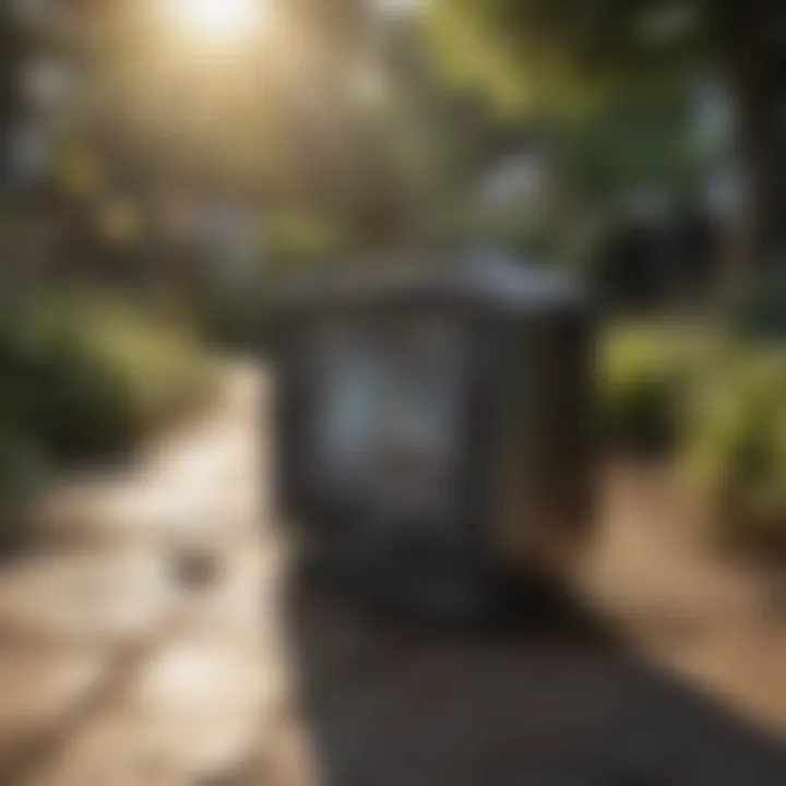 Illustration showing bug zapper placement in outdoor setting