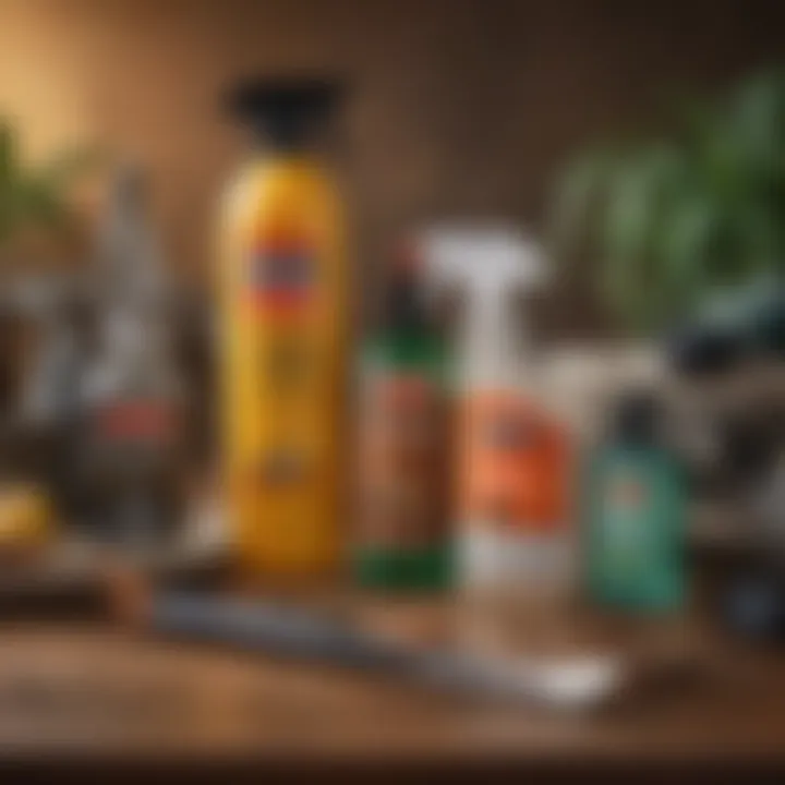 Close-up of pest control products used by Burns Pest Control