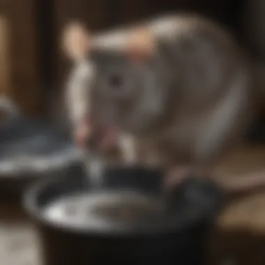 Proper Rat Disposal Process Illustration depicting a person disposing of the captured rat