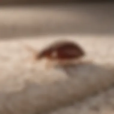 Bed bug infestation in carpet being vacuumed